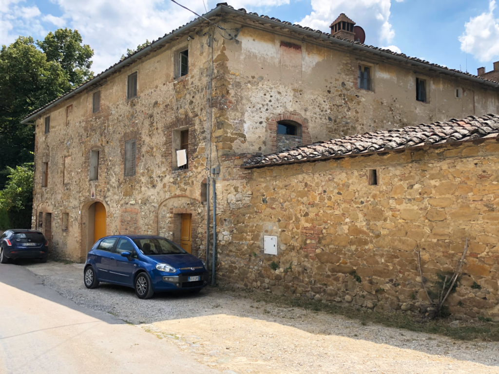 Fun fact 2 is a photo of an Italian villa from the 1700's with a car parked in front